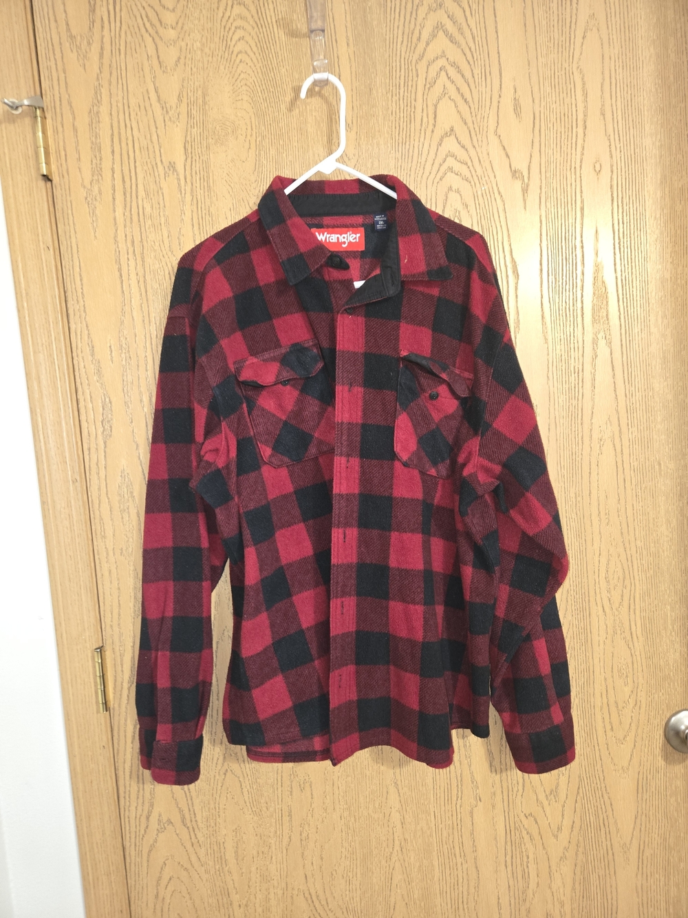 Wrangler Red and Black Buffalo Plaid Shirt Jacket